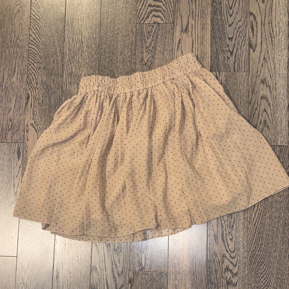 Vintage Beige Polka Dot Skater Skirt